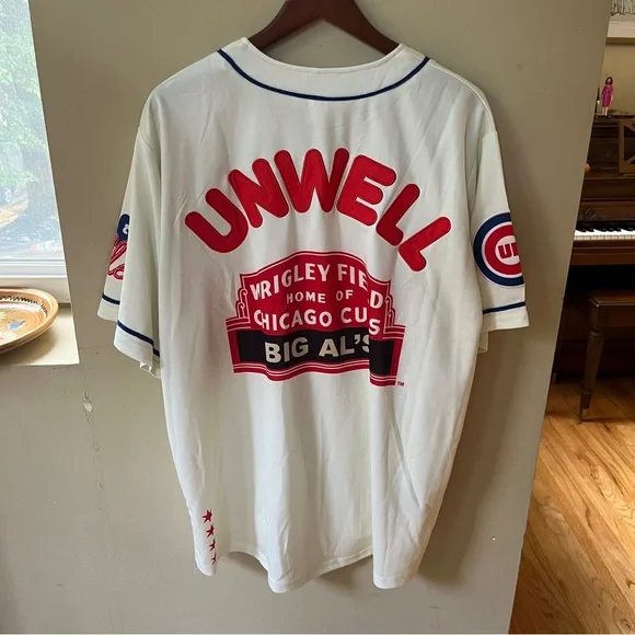 Chicago Cubs Big Al's Takeover adult White and Red Baseball Jersey - Picture 5 of 16